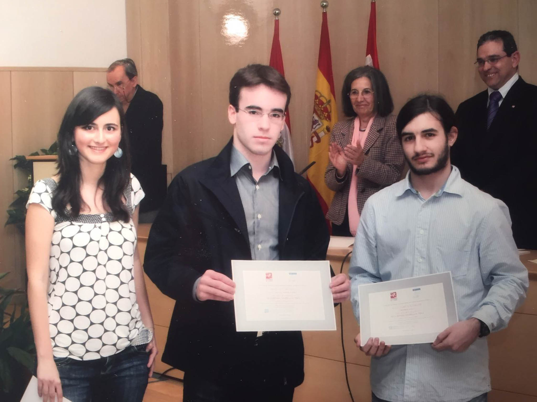 Daniel Lopez-Martinez at the Spanish Mathematics and Physics Olympiad award ceremony in Logroño, Spain, 2008.